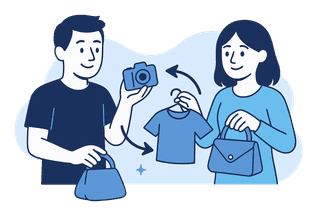 How Swappka works - step by step illustration